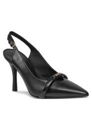 Furla Sandały Core Slingback T.90 YH39FCD-X30000-O6000-10074100 Czarny. Czarne sandały Furla, bez wzorów, ze skóry, bez obcasa, na szpilce, bez zapięcia. Za 1,189.00 zł.