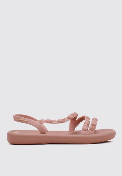 Sandały damskie plażowe Ipanema Meu Sol Flatform Ad. Czerwone sandały Ipanema, z aplikacjami, z gumy, eleganckie, bez obcasa, bez zapięcia. Za 136.00 zł.