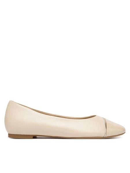 Caprice Baleriny 9-22107-46 Beżowy. Brązowe baleriny Caprice, bez wzorów, ze skóry, bez obcasa. Za 226.99 zł.