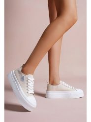 Foreverfolie Sneakersy w kolorze beżowym rozmiar: 40. Brązowe trampki Foreverfolie, bez wzorów, bez zapięcia. Za 127.05 zł.