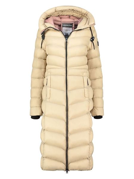 Canadian Peak Płaszcz zimowy w kolorze beżowym rozmiar: L. Brązowe płaszcze Canadian Peak, na zimę, l, bez wzorów, z puchu, bez kaptura. Za 321.20 zł.