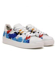 Goby Sneakersy w kolorze biało-błękitno-czerwonym rozmiar: 39. Białe trampki Goby, bez wzorów, bez zapięcia. Za 242.13 zł.