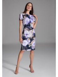 SWING Sukienka w kolorze lawendowo-granatowym rozmiar: 44. Niebieskie sukienki Swing, bez wzorów, bez kołnierzyka, bez ramiączek, mini. Za 239.99 zł.