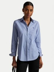 Polo Ralph Lauren Koszula 211941509004 Błękitny Slim Fit. Niebieskie koszule Polo Ralph Lauren, bez wzorów, z bawełny, bez kołnierzyka, bez ramiączek. Za 739.99 zł.