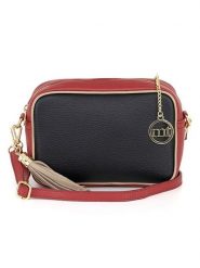 Mia Tomazzi Skórzana torebka "Venosta" w kolorze czarno-czerwonym - 20 x 10 x 8 cm rozmiar: onesize. Czarne torby na ramię Mia Tomazzi, bez wzorów, z materiału, na ramię, bez dodatków. Za 222.94 zł.