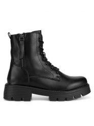 DeeZee Botki WS6119-30 Czarny. Czarne botki DeeZee, bez wzorów, z materiału, bez obcasa, na płaskiej podeszwie, bez zapięcia. Za 179.99 zł.