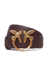 PINKO Pasek Damski Love Berry H4 Belt AI 25-26 PLT01 100120 A0F1 Fioletowy. Fioletowe paski Pinko, bez wzorów, ze skóry. Za 569.99 zł.