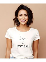 WOOOP Koszulka "I am a princess" w kolorze białym rozmiar: XL. Białe bluzki Wooop, xl, bez wzorów, z bawełny, bez kołnierzyka, bez ramiączek. Za 56.99 zł.