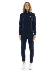 Bluza z bawełna z zamek błyskawiczny na co dzień. Czarne bluzy LEONE 1947 APPAREL, s, bez wzorów, z bawełny, bez kaptura. Za 437.84 zł.