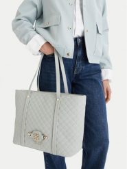 Nine West Torebka EO-Merla-LDA8446 Niebieski. Niebieskie shopper Nine West, bez wzorów, z materiału, bez dodatków. Za 329.99 zł.