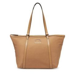 Torebka KARL LAGERFELD. Brązowe shopper KARL LAGERFELD, bez wzorów, bez dodatków. Za 579.99 zł.