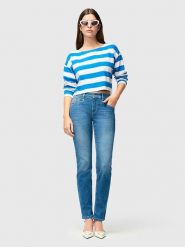 MAC Dżinsy - Slim fit - w kolorze niebieskim rozmiar: W32/L28. Niebieskie jeansy MAC, l, z aplikacjami. Za 228.38 zł.