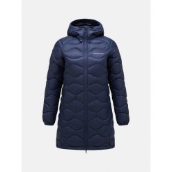 Kurtka narciarska damska Peak Performance Helium Down Parka. Niebieskie kurtki narciarskie Peak Performance, na zimę, xs, sportowe, bez kaptura. W wyprzedaży za 1,369.00 zł.