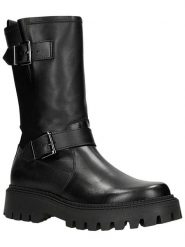 Wojas Skórzane kozaki w kolorze czarnym rozmiar: 38. Czarne kozaki Wojas, na zimę, bez obcasa, bez zapięcia. Za 436.14 zł.