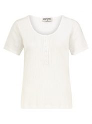 Eight2Nine Koszulka w kolorze kremowym rozmiar: XS. Brązowe bluzki Eight2Nine, xs, bez wzorów, z bawełny, bez kołnierzyka, bez ramiączek. Za 43.99 zł.