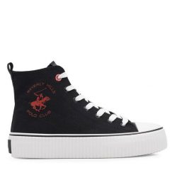 Trampki Beverly Hills Polo Club. Czarne trampki Beverly Hills Polo Club, bez wzorów, bez zapięcia. Za 149.99 zł.