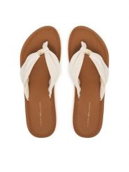 Tommy Hilfiger Japonki Th Ltr Footbed Summer Sandal FW0FW09194 Écru. Klapki TOMMY HILFIGER, bez wzorów, z materiału, bez obcasa. Za 229.99 zł.