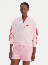 Adidas Bluza Essentials 3-Stripes KD4789 Różowy Regular Fit. Czerwone bluzy sportowe Adidas, xs, bez wzorów, z bawełny, bez kaptura. Za 258.99 zł.