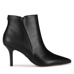 Botki Nine West. Czarne botki Nine West, bez wzorów, bez obcasa, na szpilce, bez zapięcia. Za 259.99 zł.