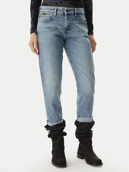 G-Star Raw Jeansy Kate D15264-D930 Niebieski Boyfriend Fit. Niebieskie jeansy G-Star, bez wzorów. Za 284.99 zł.