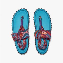 Sandały turystyczne damskie Gumbies Slingback Sandals. Niebieskie sandały Gumbies, bez wzorów, sportowe, bez obcasa, bez zapięcia. Za 118.32 zł.