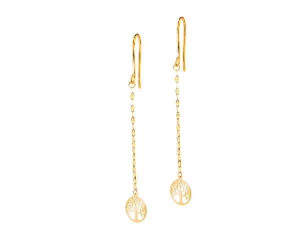 Złote kolczyki - drzewa. Żółte kolczyki Apart, złote. Za 389.00 zł.