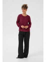 Cream Bluzka w kolorze bordowym rozmiar: 38. Czerwone bluzki Cream, bez wzorów, z koronki, bez kołnierzyka, bez ramiączek. Za 104.99 zł.