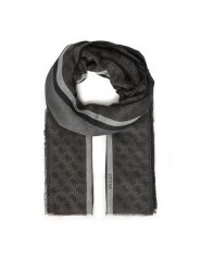 Guess Szal AM9492 POL03 Czarny. Czarne rękawiczki Guess, z aplikacjami, z materiału. Za 329.99 zł.