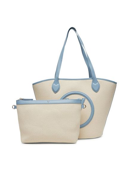 Valentino Torebka VBS7QO02CAN Écru. Białe torebki klasyczne Valentino, bez wzorów, z materiału, bez dodatków. Za 255.99 zł.