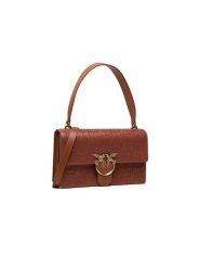 Pinko Skórzana torebka w kolorze brązowym - 27 x 16 x 7 cm rozmiar: onesize. Brązowe torby na ramię Pinko, bez wzorów, z materiału, na ramię, z tłoczeniem, bez dodatków. Za 1,098.17 zł.