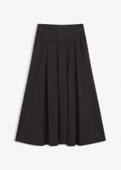 Spódnica midi z miękkiej mieszanki wiskozy. Szare spódnice bonprix, bez wzorów, z wiskozy, midi. Za 209.99 zł.