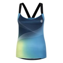 Damska koszulka sportowa bez rękawów Stimulus. Niebieskie koszulki sportowe Dare 2b, bez wzorów, bez ramiączek, na fitness i siłownię. W wyprzedaży za 74.99 zł.
