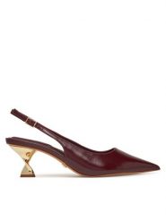 Aldo Sandały Goldensheen 13921942 Bordowy. Czerwone sandały Aldo, bez wzorów, ze skóry, bez obcasa, na koturnie, bez zapięcia. Za 449.99 zł.