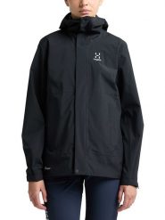 Haglöfs Kurtka funkcyjna "Koyal Proof" w kolorze czarnym rozmiar: M. Czarne kurtki sportowe Haglöfs, m, bez wzorów, z materiału, bez kaptura, outdoorowe. Za 462.29 zł.