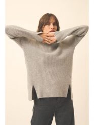 Just Cashmere Kaszmirowy sweter "Louise" w kolorze szarym rozmiar: M. Szare swetry Just Cashmere, m, bez wzorów, z kaszmiru, bez ramiączek. Za 543.99 zł.