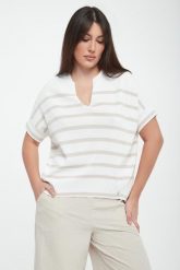Bluzka damska dzianinowa w paski JOSEPH RIBKOFF. Bluzki Joseph Ribkoff, m, bez wzorów, z dzianiny, bez kołnierzyka, bez ramiączek. Za 639.00 zł.