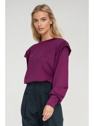 Nife Bluza w kolorze fioletowym rozmiar: 38. Różowe bluzy Nife, bez wzorów, bez kaptura. Za 196.24 zł.