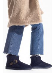 ISLAND BOOT Botki zimowe "Wintera" w kolorze granatowym rozmiar: 37. Niebieskie botki Island Boot, na zimę, bez wzorów, bez obcasa, bez zapięcia. Za 165.99 zł.