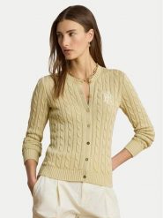 LAUREN RALPH LAUREN Kardigan Cable 200P14040501 Beżowy Regular Fit. Brązowe kardigany Lauren Ralph Lauren, xs, bez wzorów, z bawełny. Za 949.99 zł.