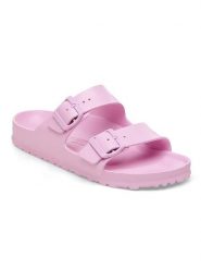 Birkenstock Klapki "Arizona" w kolorze jasnoróżowym rozmiar: 35. Różowe klapki Birkenstock, bez wzorów, z otwartym noskiem, bez obcasa. Za 206.91 zł.