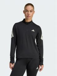 Adidas Bluza techniczna Iconic Running JZ5149 Czarny Regular Fit. Czarne bluzy Adidas, s, bez wzorów, z syntetyku, bez kaptura. Za 218.99 zł.