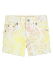 Levi's Kids Szorty dżinsowe w kolorze żółto-białym rozmiar: 152. Białe szorty Levi's Kids, z aplikacjami, ze skóry, klasyczne. Za 64.95 zł.