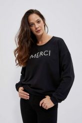 Bluza z napisem. Bluzy MOODO, l, bez wzorów, z bawełny, bez kaptura. W wyprzedaży za 53.99 zł.