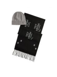 LAUREN RALPH LAUREN Zestaw Szalik i Czapka LAUREN RALPH LAUREN-454P04457 Czarny. Czarne czapki Lauren Ralph Lauren, bez wzorów, z materiału. Za 659.99 zł.