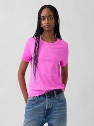 GAP Koszulka w kolorze różowym rozmiar: XL. Różowe bluzki GAP, xl, bez wzorów, z bawełny, bez kołnierzyka, bez ramiączek. Za 62.03 zł.