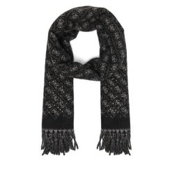 Szalik Guess. Czarne szaliki Guess, z aplikacjami. Za 234.99 zł.