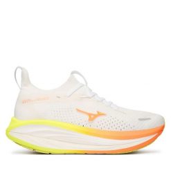 Buty do biegania Mizuno. Białe obuwie sportowe Mizuno, bez zapięcia, do biegania. Za 769.99 zł.