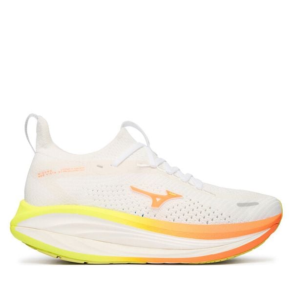 Buty do biegania Mizuno. Białe obuwie sportowe Mizuno, bez zapięcia, do biegania. Za 769.99 zł.