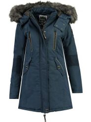 Geographical Norway Parka "Coraly" w kolorze granatowym rozmiar: XXL. Niebieskie parki Geographical Norway, xxl, bez kaptura. Za 308.18 zł.