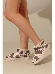 C'M Botki zimowe w kolorze kremowo-brązowym rozmiar: 40. Brązowe botki C'M, na zimę, bez wzorów, bez obcasa, bez zapięcia. Za 100.99 zł.